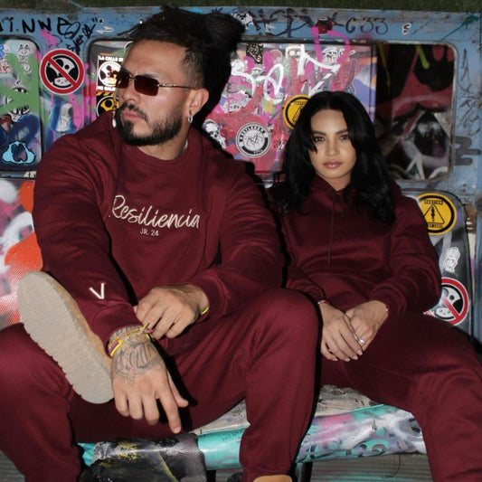 Conjunto pants unisex de cuello redondo lizo - REFERENCIA 2210